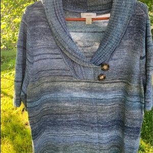 Blue and brown CJ Banks shirt